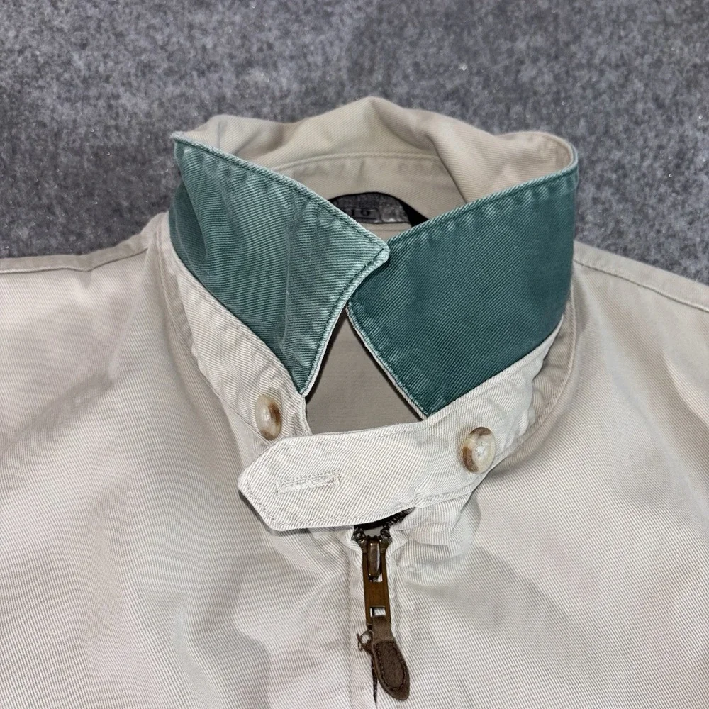 Vintage Polo Ralph Lauren Jacket Mens Large Beige Full Zip Golf Made In USA Rare